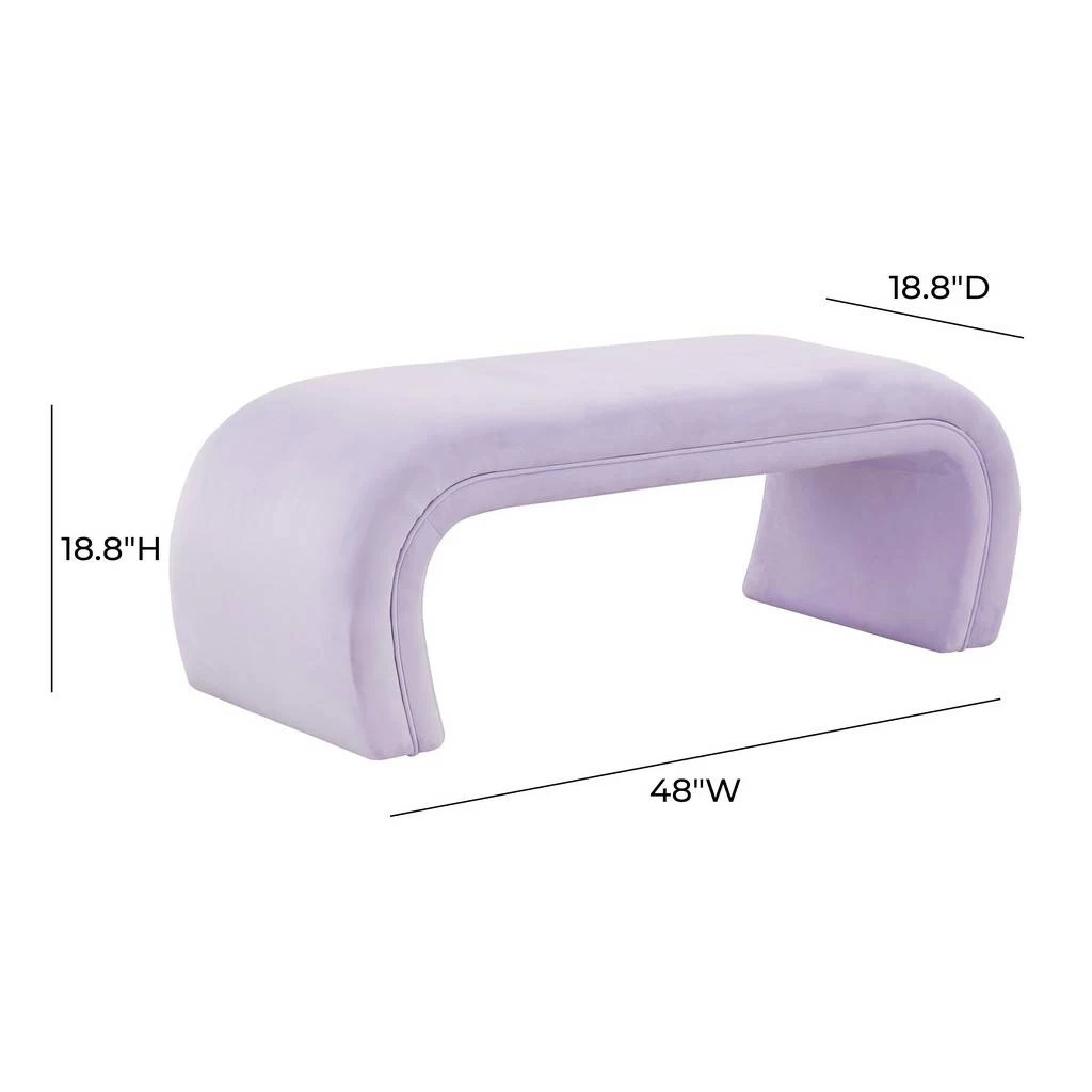 Kenya Lavender Velvet Bench - TOV-OC68348 5 Kenya Lavender Velvet Bench - TOV-OC68348 - Image 5