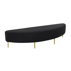 Bianca Black Velvet Queen Bench - TOV-OC68353