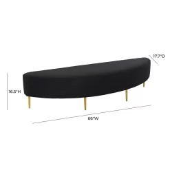 Bianca Black Velvet Queen Bench - TOV-OC68353 -Home Haven Deals 259 tov oc68353 4