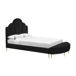 Bianca Black Velvet Queen Bench - TOV-OC68353 -Home Haven Deals 259 tov oc68353 6