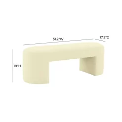 Elena Chiffon Yellow Velvet Bench - TOV-OC68638 -Home Haven Deals 259 tov oc68638 5