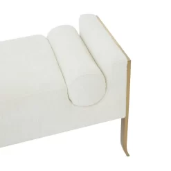 Ines Cream Textured Velvet Bench - TOV-OC68642 -Home Haven Deals 259 tov oc68642 4