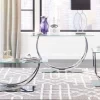 Contemporary Chrome Sofa Table - Coaster 704989