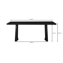 SILAS DINING TABLE BLACK ASH - Moe's Home Collection BC-1099-02-0 -Home Haven Deals 265 bc 1099 02 8