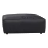 FORM OTTOMAN VANTAGE BLACK LEATHER - Moe's Home Collection XQ-1003-02