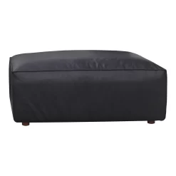FORM OTTOMAN VANTAGE BLACK LEATHER - Moe's Home Collection XQ-1003-02