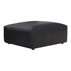 FORM OTTOMAN VANTAGE BLACK LEATHER - Moe's Home Collection XQ-1003-02 -Home Haven Deals 265 xq 1003 02 5