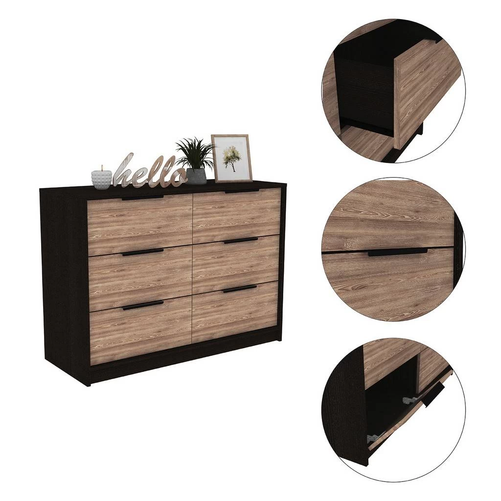 Marion Slide And Pull Dresser Black-Pine - FM Furniture CWM5566 4 Marion Slide And Pull Dresser Black-Pine - FM Furniture CWM5566 - Image 4