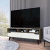 Hamburg TV Stand For TV´s Up 52", Four Legs, Three Open Shelves,Two Drawers FM Furniture FM7963RBB