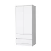 Avra 2 Drawers Armoire, 2-Door, Hanging Rod - FM Furniture FM8960CLB