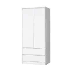Avra 2 Drawers Armoire, 2-Door, Hanging Rod - FM Furniture FM8960CLB
