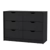 Dillon 4 Drawers Dresser, Chest Of Drawers With 2 Cabinets - FM Furniture FM8973CLW