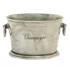 Juniper + Ivory 10 In. X 17 In. Traditional Wine Holder Bucket Silver Metal - Juniper + Ivory 14641