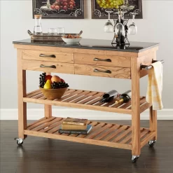 Juniper + Ivory Grayson Lane 36 In. X 46 In. Coastal Style Wine Storage Light Brown Granite - Juniper + Ivory 22813 8 Juniper + Ivory Grayson Lane 36 In. X 46 In. Coastal Style Wine Storage Light Brown Granite - Juniper + Ivory 22813 -Home Haven Deals 268 22813 1 2