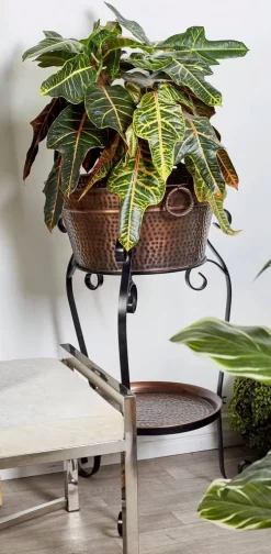 Juniper + Ivory 35 In. X 20 In. Rustic Wine Holder Bucket Copper Metal - Juniper + Ivory 31323 7 Juniper + Ivory 35 In. X 20 In. Rustic Wine Holder Bucket Copper Metal - Juniper + Ivory 31323 -Home Haven Deals 268 31323 1 2