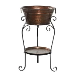 Juniper + Ivory 35 In. X 20 In. Rustic Wine Holder Bucket Copper Metal - Juniper + Ivory 31323 9 Juniper + Ivory 35 In. X 20 In. Rustic Wine Holder Bucket Copper Metal - Juniper + Ivory 31323 -Home Haven Deals 268 31323 8