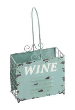 Juniper + Ivory Set Of 3 8 In. X 15 In. Multi Colored Vintage Wine Holder Metal - Juniper + Ivory 34928 -Home Haven Deals 268 34928 8