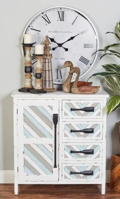 Juniper + Ivory 31 In. X 33 In. Coastal Chest White Wood - Juniper + Ivory 45855 -Home Haven Deals 268 45855 1 2