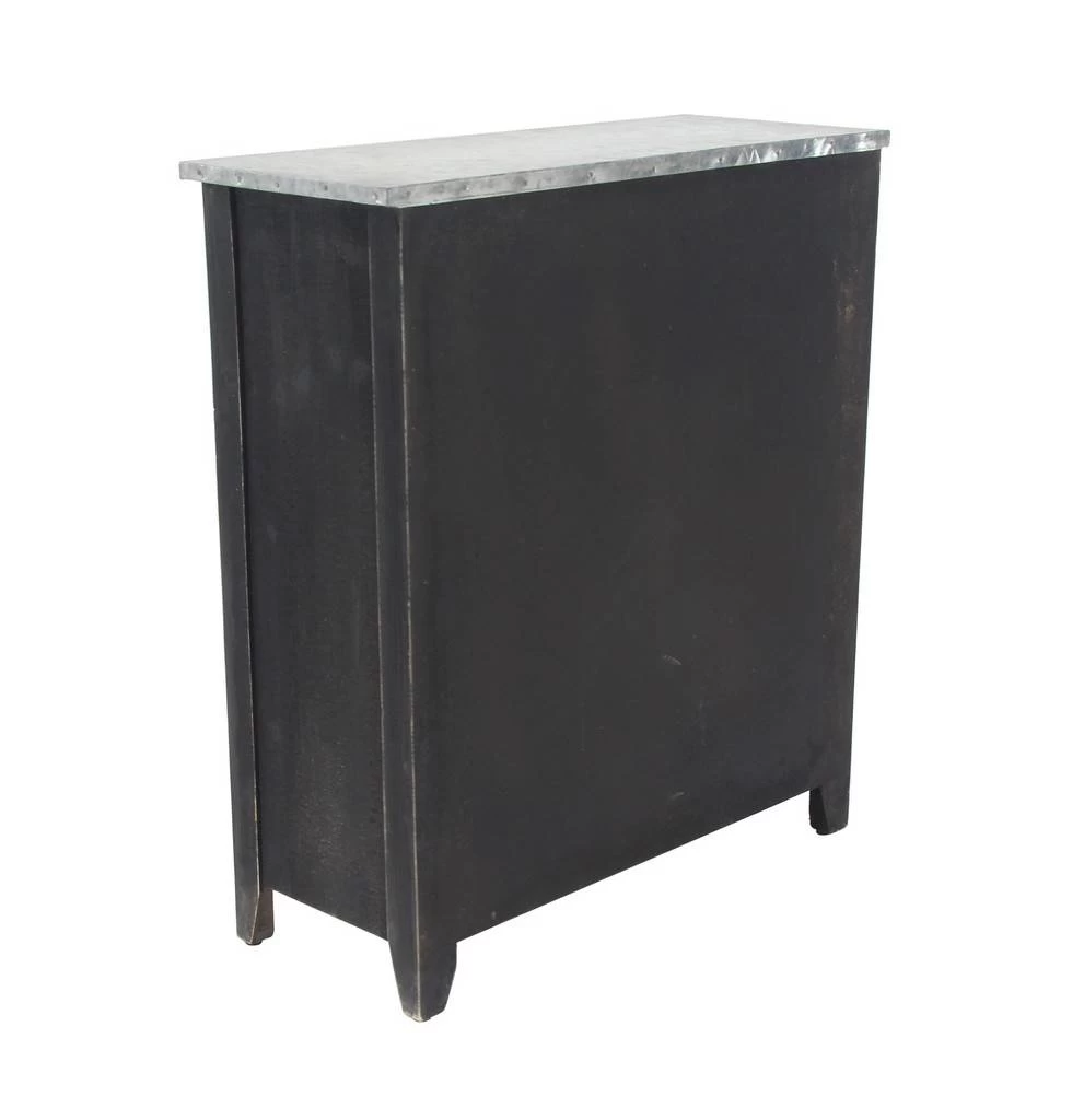 Juniper + Ivory Grayson Lane 36 In. X 32 In. Farmhouse Wine Storage Black Wood - Juniper + Ivory 45894 6 Juniper + Ivory Grayson Lane 36 In. X 32 In. Farmhouse Wine Storage Black Wood - Juniper + Ivory 45894 - Image 6