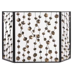 Juniper + Ivory Grayson Lane 32 In. X 56 In. Modern Fireplace Screen Gold Metal - Juniper + Ivory 46269