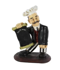 Juniper + Ivory 20 In. X 13 In. Traditional Decorative Chalkboard Sign With Wine Holder Black Polystone - Juniper + Ivory 49704 -Home Haven Deals 268 49704 9