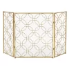 Juniper + Ivory Grayson Lane 31 In. X 53 In. Contemporary Fireplace Screen Gold Metal - Juniper + Ivory 50383