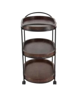 Juniper + Ivory 30 In. X 25 In. Traditional Bar Cart Brown Pine And Metal - Juniper + Ivory 50469 10 Juniper + Ivory 30 In. X 25 In. Traditional Bar Cart Brown Pine And Metal - Juniper + Ivory 50469 -Home Haven Deals 268 50469 8