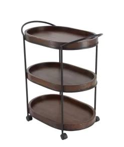 Juniper + Ivory 30 In. X 25 In. Traditional Bar Cart Brown Pine And Metal - Juniper + Ivory 50469 11 Juniper + Ivory 30 In. X 25 In. Traditional Bar Cart Brown Pine And Metal - Juniper + Ivory 50469 -Home Haven Deals 268 50469 9