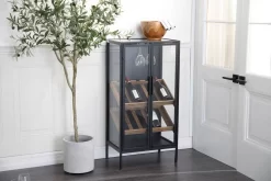 Juniper + Ivory 21 In. X 40 In. Contemporary Standing Wine Rack Black Wood - Juniper + Ivory 53336 7 Juniper + Ivory 21 In. X 40 In. Contemporary Standing Wine Rack Black Wood - Juniper + Ivory 53336 -Home Haven Deals 268 53336 1 2