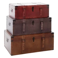 Juniper + Ivory Grayson Lane Set Of 3 32 In., 29 In., 26 In. Rustic Trunk Brown Wood - Juniper + Ivory 56670