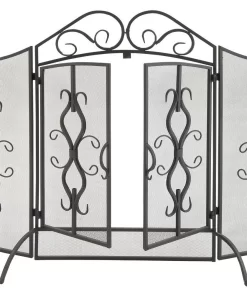 Juniper + Ivory 40 In. X 60 In. Traditional Fireplace Screen Grey Metal - Juniper + Ivory 63348 -Home Haven Deals 268 63348 7