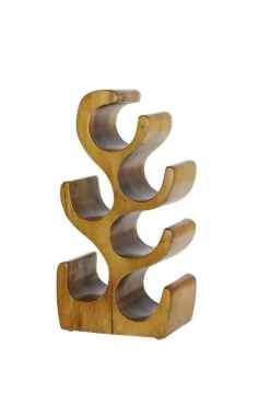 Juniper + Ivory 20 In. X 10 In. Rustic Wine Holder Rack Brown Wood - Juniper + Ivory 66073 10 Juniper + Ivory 20 In. X 10 In. Rustic Wine Holder Rack Brown Wood - Juniper + Ivory 66073 -Home Haven Deals 268 66073 7