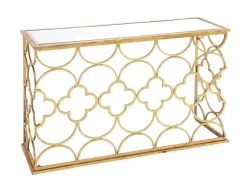 Juniper + Ivory 31 In. X 49 In. Glam Console Table Gold Metal - Juniper + Ivory 67050 -Home Haven Deals 268 67050 7