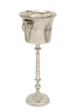 Juniper + Ivory 35 In. X 15 In. Traditional Wine Holder Bucket Silver Metal - Juniper + Ivory 68877 -Home Haven Deals 268 68877 7