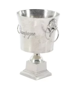 Juniper + Ivory 16 In. X 13 In. Traditional Wine Holder Bucket Silver Metal - Juniper + Ivory 68878 -Home Haven Deals 268 68878 10