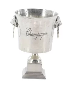 Juniper + Ivory 16 In. X 13 In. Traditional Wine Holder Bucket Silver Metal - Juniper + Ivory 68878 -Home Haven Deals 268 68878 7