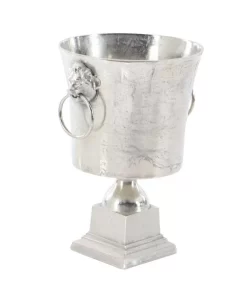 Juniper + Ivory 16 In. X 13 In. Traditional Wine Holder Bucket Silver Metal - Juniper + Ivory 68878 -Home Haven Deals 268 68878 8