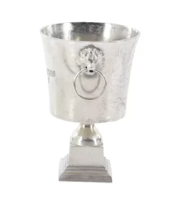 Juniper + Ivory 16 In. X 13 In. Traditional Wine Holder Bucket Silver Metal - Juniper + Ivory 68878 -Home Haven Deals 268 68878 9