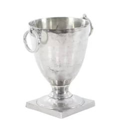 Juniper + Ivory 18 In. X 16 In. Contemporary Wine Holder Cooler Silver Metal - Juniper + Ivory 68888 -Home Haven Deals 268 68888 8