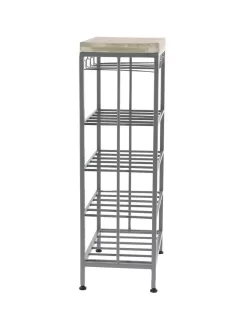 Juniper + Ivory Grayson Lane 36 In. X 19 In. Contemporary Wine Storage Grey Metal - Juniper + Ivory 74848 -Home Haven Deals 268 74848 8