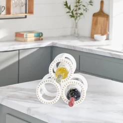 Juniper + Ivory 11 In. X 11 In. Farmhouse Wine Rack White Wood - Juniper + Ivory 77893 7 Juniper + Ivory 11 In. X 11 In. Farmhouse Wine Rack White Wood - Juniper + Ivory 77893 -Home Haven Deals 268 77893 1 2