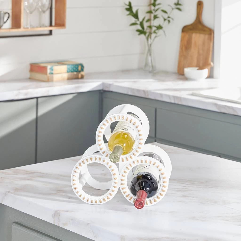 Juniper + Ivory 11 In. X 11 In. Farmhouse Wine Rack White Wood - Juniper + Ivory 77893 3 Juniper + Ivory 11 In. X 11 In. Farmhouse Wine Rack White Wood - Juniper + Ivory 77893 - Image 3