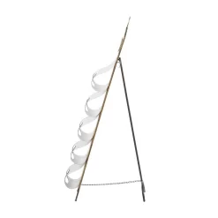 Juniper + Ivory 40 In. X 7 In. Contemporary Standing Wine Rack Grey Metal - Juniper + Ivory 77900 -Home Haven Deals 268 77900 7