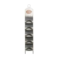 Juniper + Ivory 40 In. X 7 In. Contemporary Standing Wine Rack Grey Metal - Juniper + Ivory 77900 -Home Haven Deals 268 77900 8