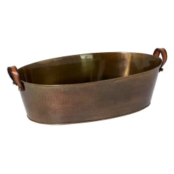 Juniper + Ivory 10 In. X 31 In. Contemporary Wine Holder Bucket Bronze Metal - Juniper + Ivory 90991 -Home Haven Deals 268 90991 7