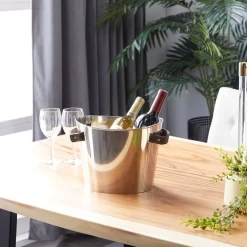 Juniper + Ivory 8 In. X 12 In. Contemporary Wine Rack Silver Stainless Steel - Juniper + Ivory 91022 -Home Haven Deals 268 91022 1 2