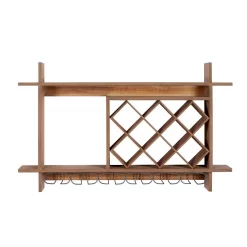 Juniper + Ivory 20 In. X 34 In. Farmhouse Wine Rack Brown Wood - Juniper + Ivory 92190 7 Juniper + Ivory 20 In. X 34 In. Farmhouse Wine Rack Brown Wood - Juniper + Ivory 92190 -Home Haven Deals 268 92190 7