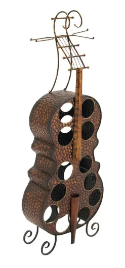 Juniper + Ivory 47 In. X 17 In. Traditional Wine Holder Rack Brass Metal - Juniper + Ivory 92354 -Home Haven Deals 268 92354 8