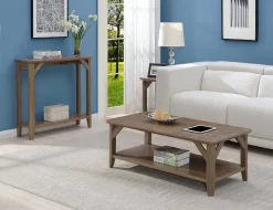 Winston Coffee Table In Driftwood - Convenience Concepts 121282DFTW