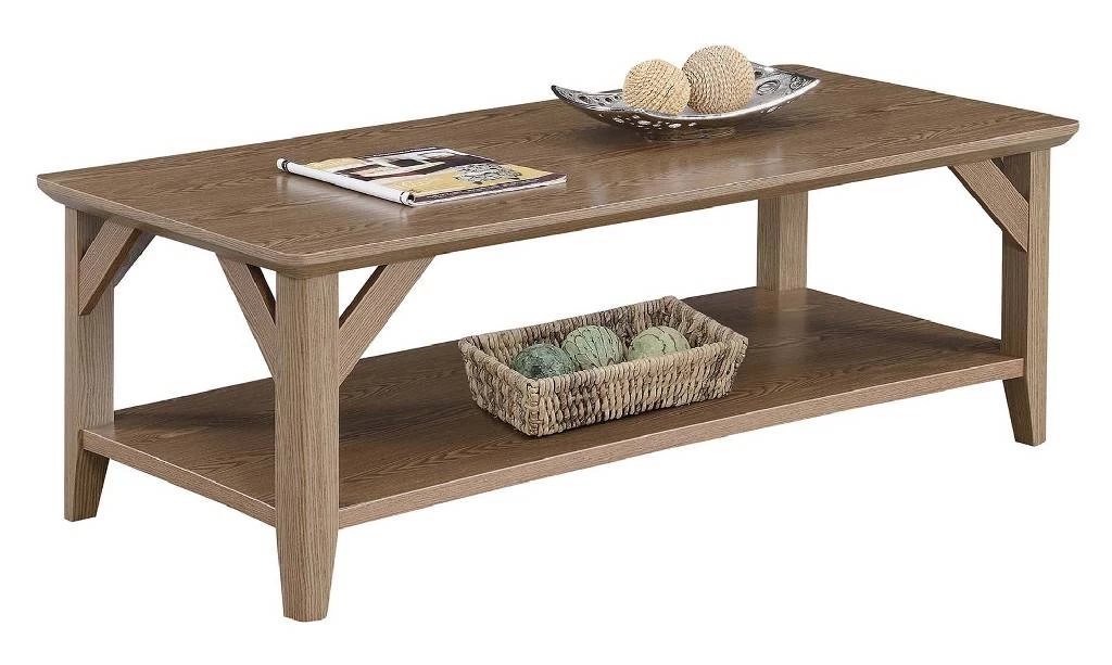 Winston Coffee Table In Driftwood - Convenience Concepts 121282DFTW 2 Winston Coffee Table In Driftwood - Convenience Concepts 121282DFTW - Image 2